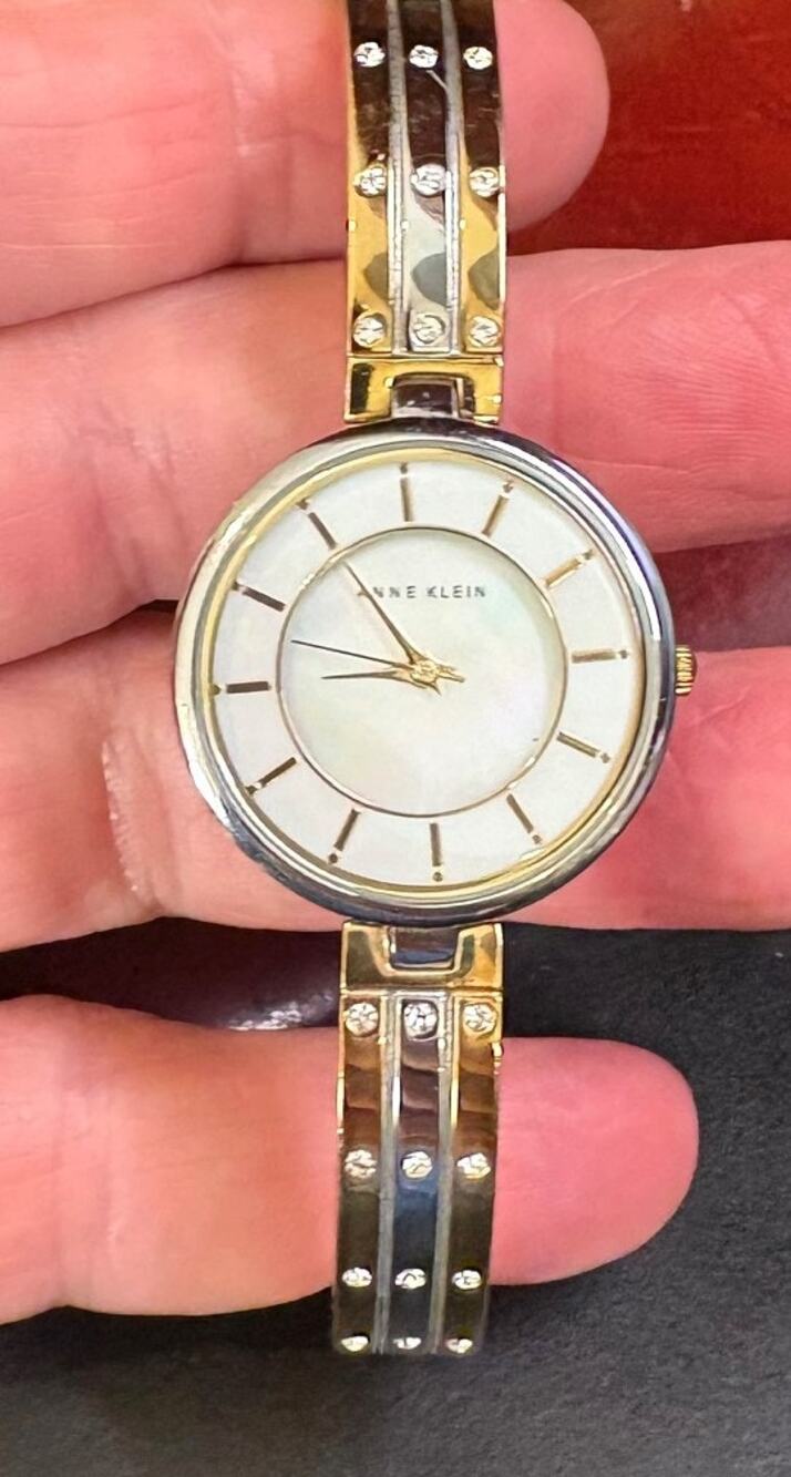 Women's 23mm Two Tone Anne Klein Diamond Watch, WR 30M